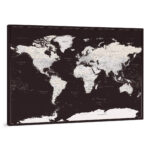 Carte du monde à épingles Marron foncé Détaillé tripmap.fr