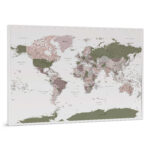 Carte du monde à épingles Vert Violet tripmap.fr