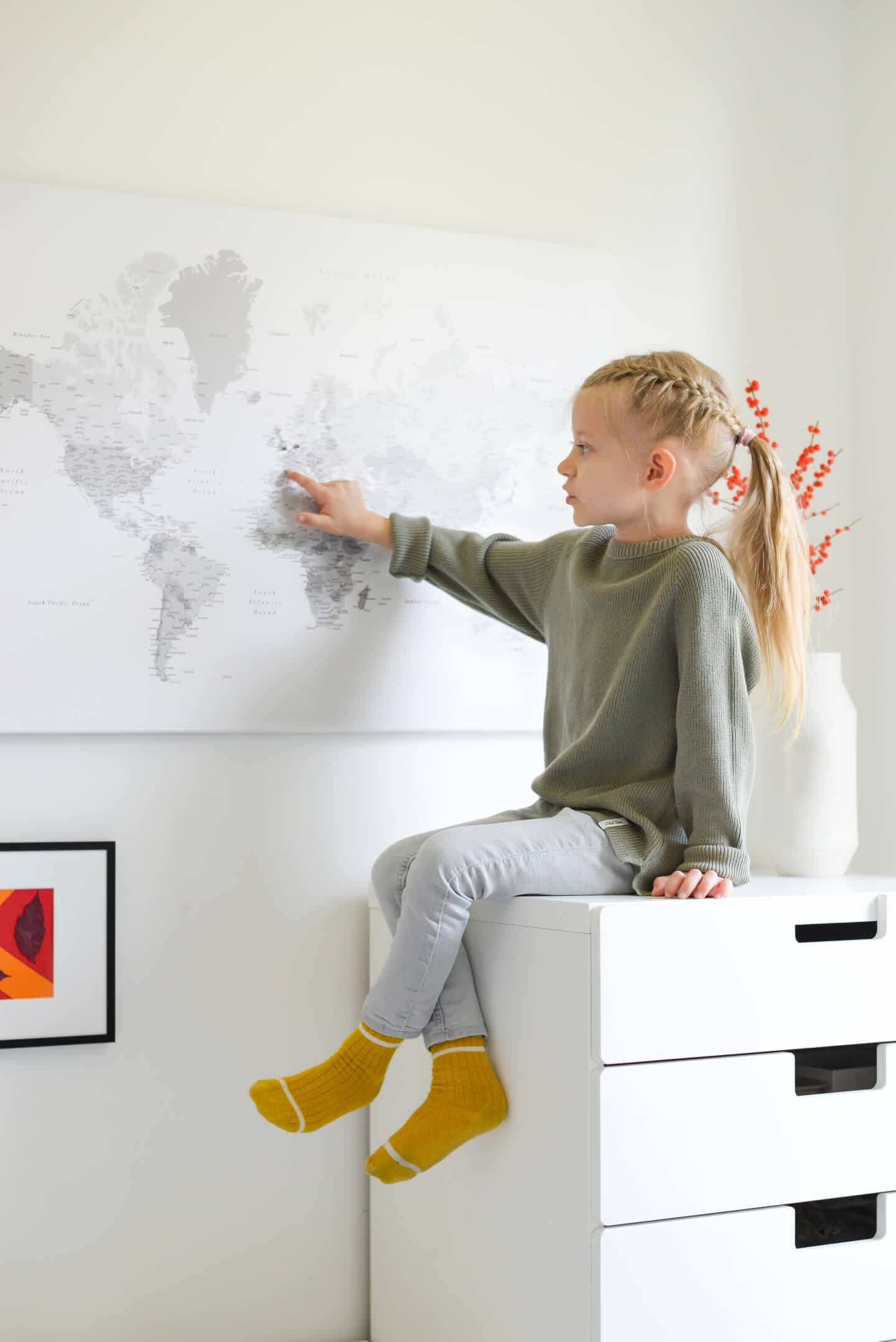 kids world map for learning