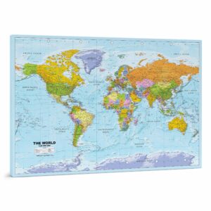 Carte du monde à épingles Politique Détaillé tripmap.fr
