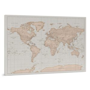 Carte du monde à épingles Vintage Ancien Détaillé tripmap.fr