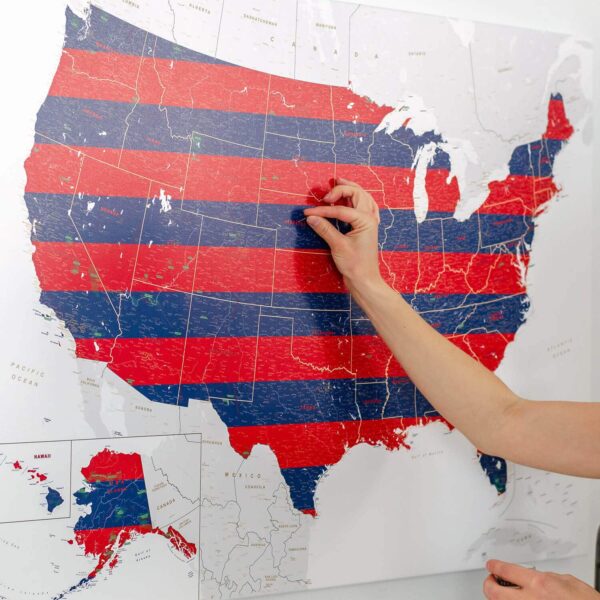 Carte des États-Unis Edition spéciale 4 juillet Détaillé tripmap
