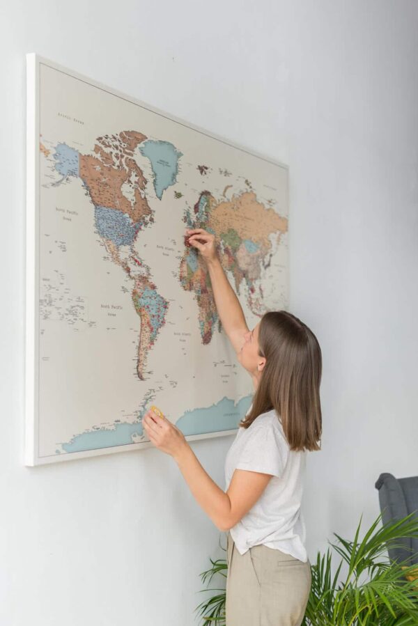 Carte du monde Colorée Détaillé tripmap