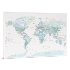 Carte du monde à épingles Bleu ciel Détaillé tripmap.fr
