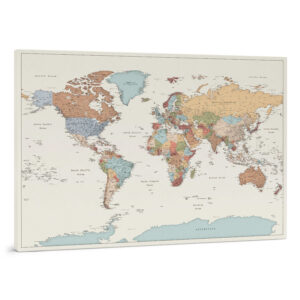 Carte du monde à épingles Colorée Détaillé tripmap.fr