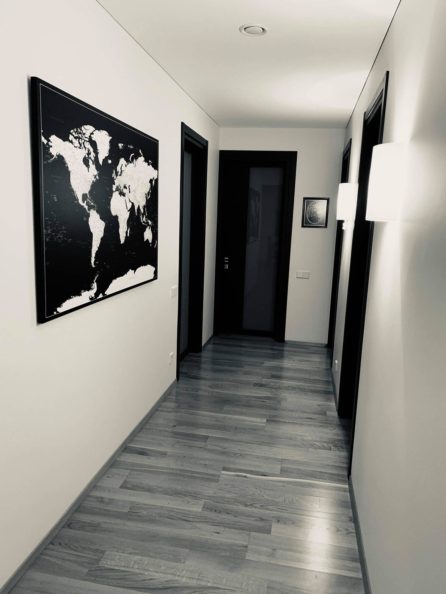 black and white world map with pins tripmapworld