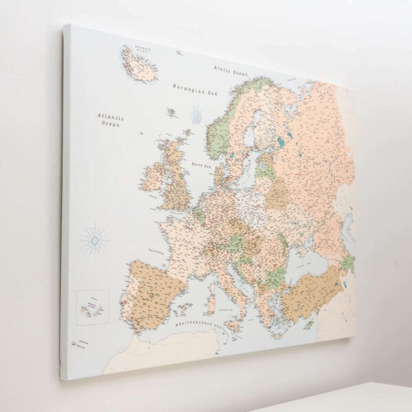 Carte de l’Europe Rétro Détaillé tripmap