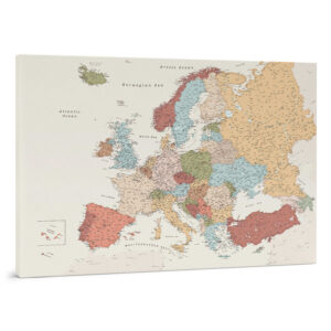 Carte de l’Europe avec épingles Colorée Détaillé tripmap.fr