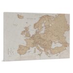Carte de l’Europe avec épingles Vintage Détaillé tripmap.fr