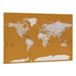 Carte du monde à épingles Miel Détaillé tripmap.fr