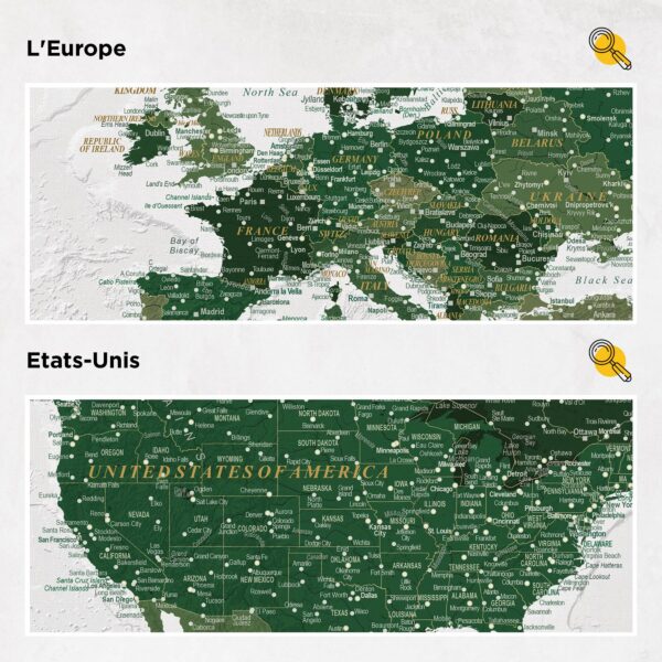 europe et états-unis Vert forêt