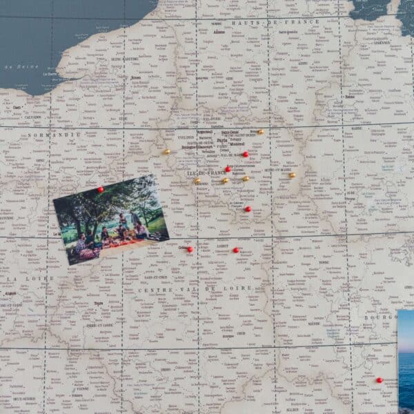 places visited france pin board map on canvas tripmap 7fr